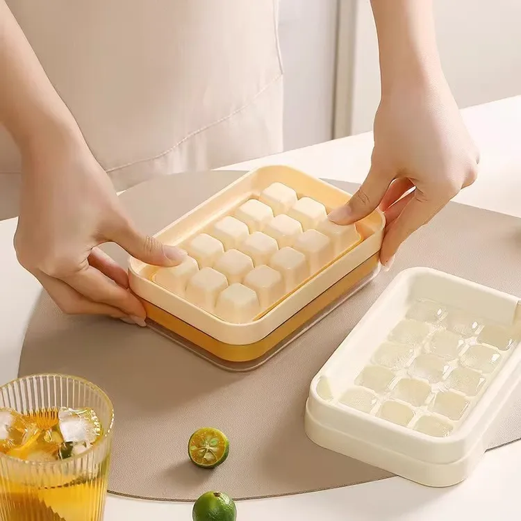 0触冰块模具冰格食品级按压制冰盒家用冰箱自制冰块储存盒神器