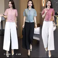 2528AA夏季新款洋气新中式衬衣女衣上国风气质小衫时尚显瘦