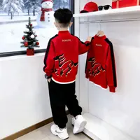 BCA【黑马崛起】男童中大童红色冬季加绒保暖休闲套装DF-套装3832