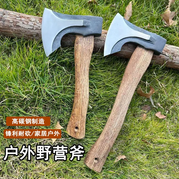 多功能户外斧劈柴剁骨锻造斧文工斧碳化木柄手斧尼曼飞机斧木工斧