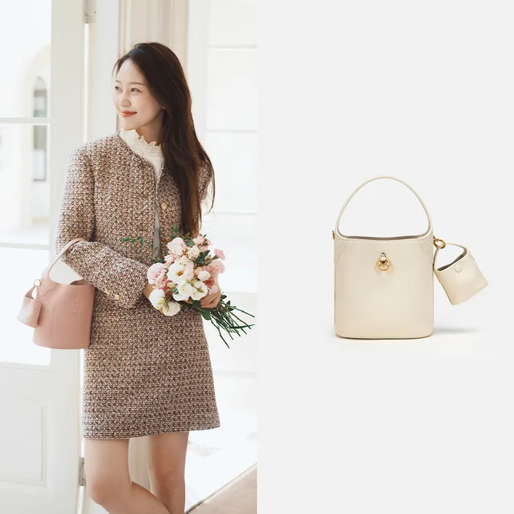 EP YAYING雅莹女包 如意云肩水桶中包牛皮单肩斜挎包 25新品B001B