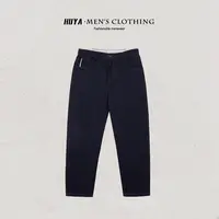 虎牙兄弟秋冬男款牛仔长裤复古水洗弹力松紧腰牛仔长裤男士L2593