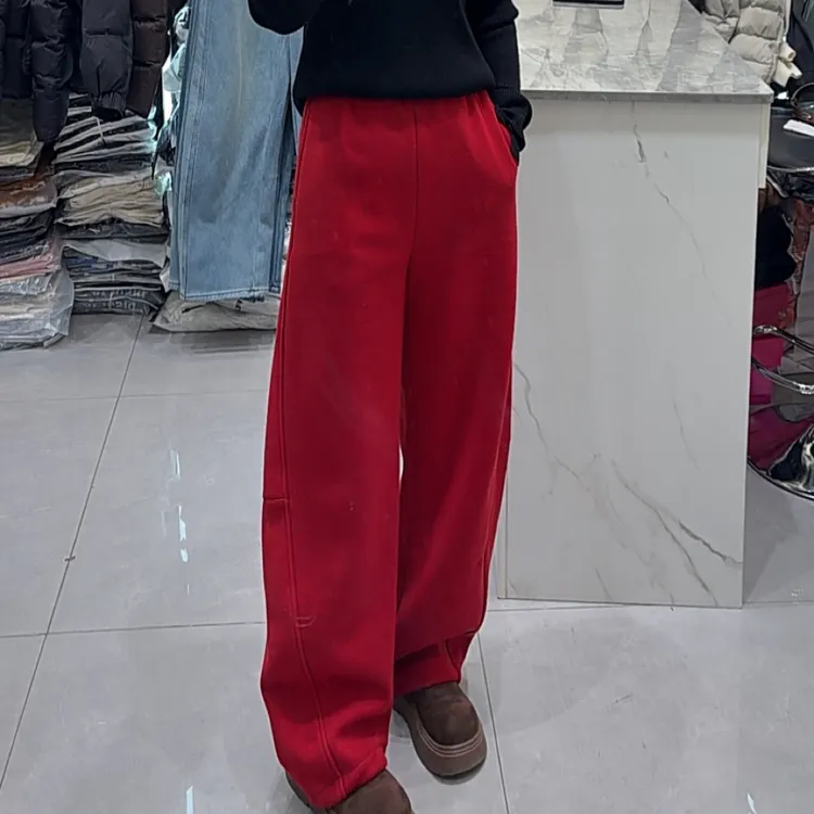 慧慧家时尚洋气加绒韩版运动弯刀裤