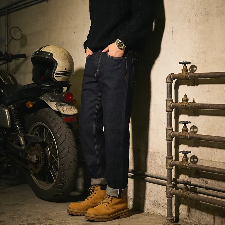 新款复古美式秋冬休闲显瘦宽松直筒牛仔裤直筒裤男裤裤子裤男款