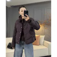 7982太谷休闲简约时尚百搭宽松立领口袋显瘦保暖冬季羽绒服