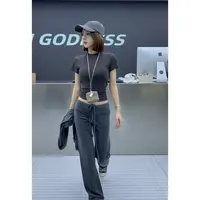 【娇娇私服定制】新款休闲百搭修身短袖T恤81142#