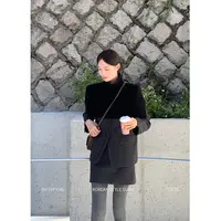 DH OFFICIAL大花【时髦氛围shawl】韩系氛围感高领毛织百搭保暖披肩