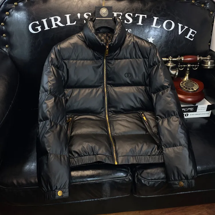 路约威格高端立领羽绒服男士冬季新款潮牌轻薄短款90白鸭绒外套男