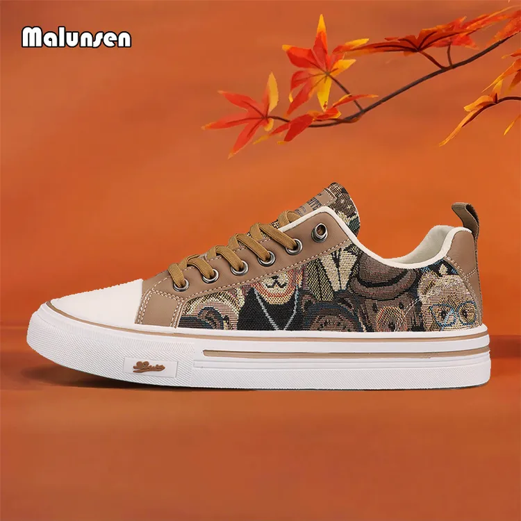 MALUNSEN玛伦森男士舒适时尚休闲布鞋透气防臭软底低帮百搭潮鞋男