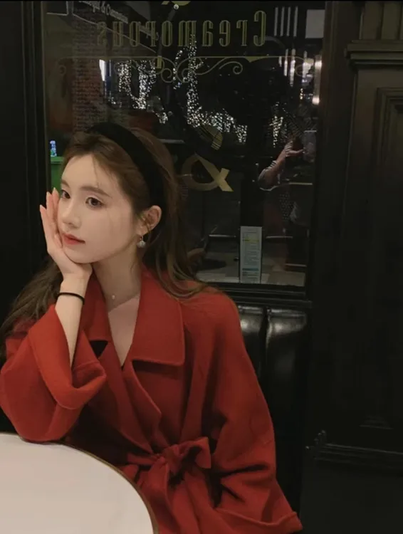 麦婉【 西西里全毛】爆款加厚气质手工双面羊毛大衣L