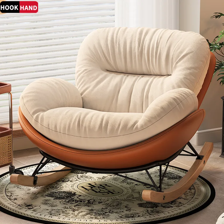 蛋壳摇椅阳台躺椅沙发成人可睡可躺懒人椅子家用休闲单人摇摇椅