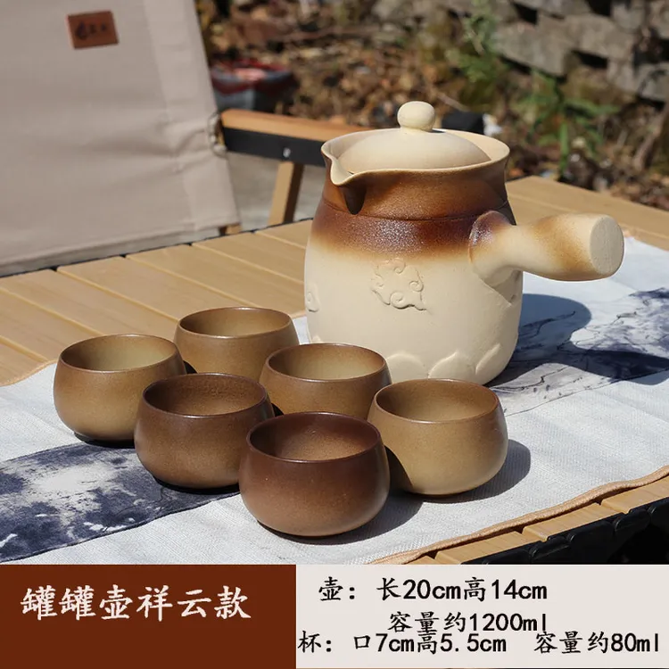 围炉煮茶壶全套便携式茶具套装炭烧高温罐罐壶茶杯户外耐热茶壶