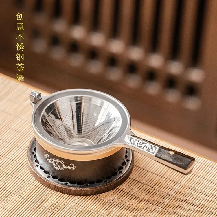 创意不锈钢茶漏高端茶漏过滤器茶水分离器茶具配件茶具器具茶滤