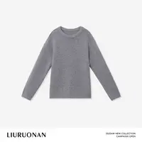 LIURUONAN | 9.28四周年【灰色令士毛衣】圆领套头羊毛宽松针织衫女