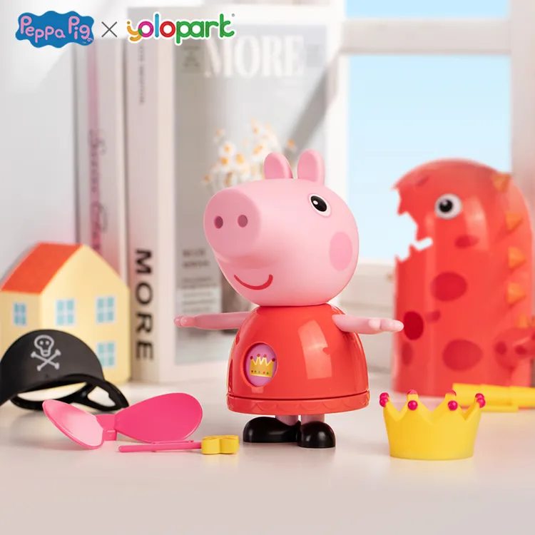 小猪佩奇恐龙换装公仔儿童过家家中型玩偶桌面摆件新年礼物