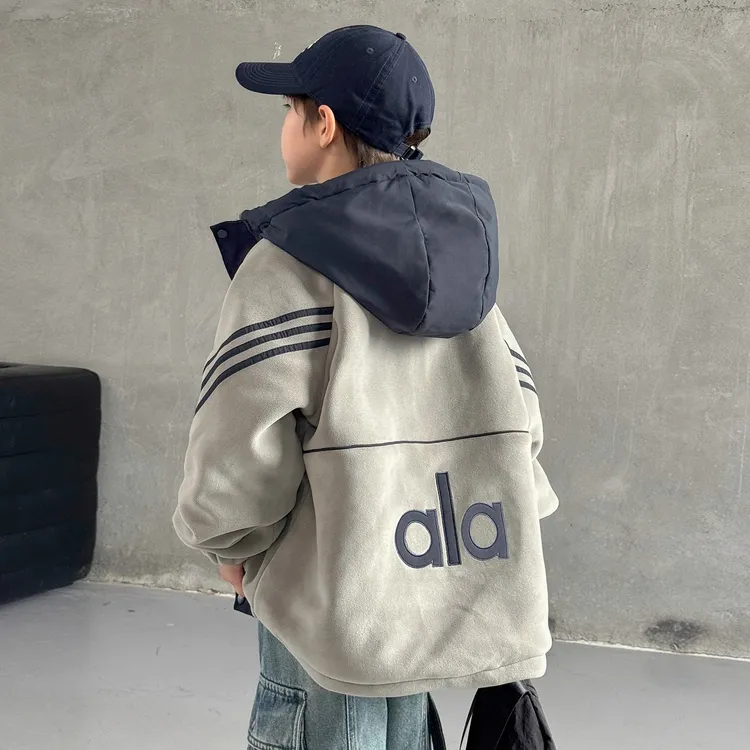 男童夹棉外套秋冬款2025新款儿童装冬季加绒加厚二棉衣服大童冬装