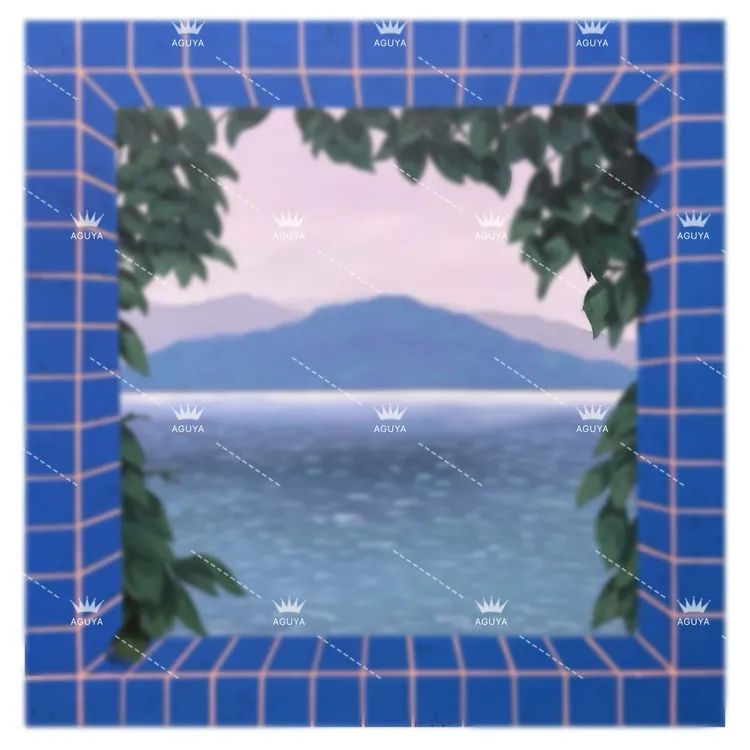 【海窗远山】70*70 高级感挂画