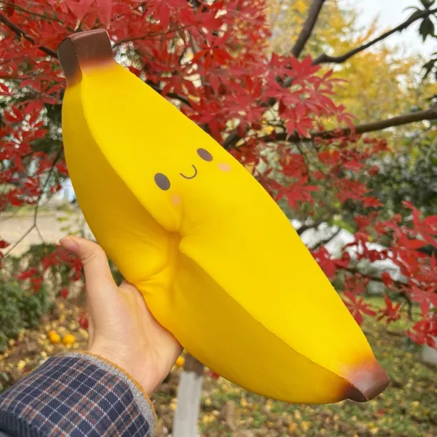 超大香蕉爷爷37cm可爱礼物回弹捏捏解压玩具仿真食物食玩squishy