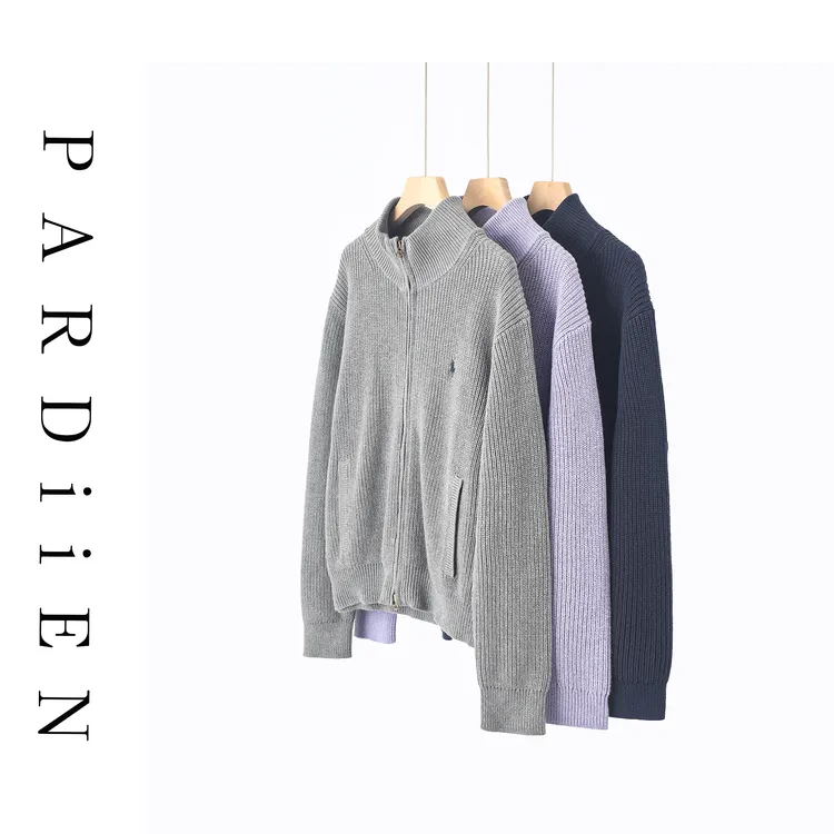 【北总严选】帕迪恩LF拉链针织立领刺绣开衫25PD-99418