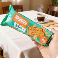 俄罗斯原装进口昆采沃0蔗糖谷物饼干 