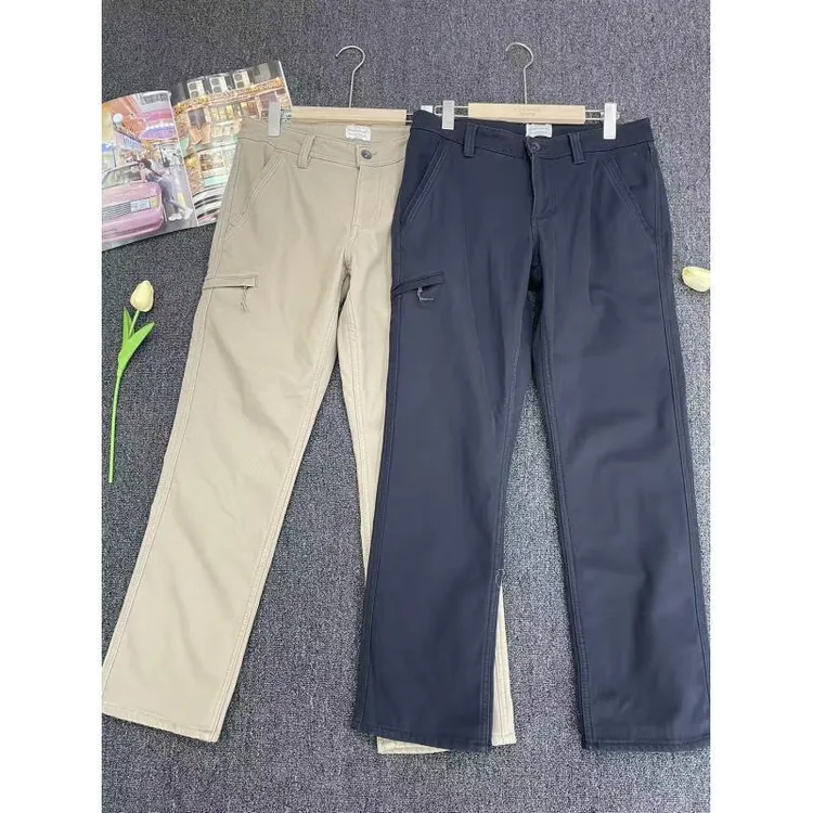 美式加绒 复古水洗风牛津布防刮耐磨保暖休闲裤