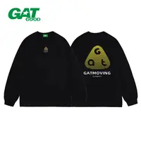 GAT（线条三角）绿标秋冬款宽松男女同款纯棉重百搭磅潮牌长袖T恤