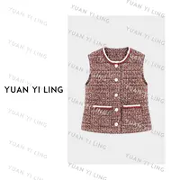 袁艺灵【莉莉丝】25秋冬奢牌御用绵羊毛金属丝细闪圆领马甲