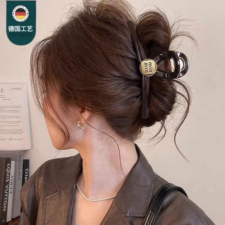 简约抓夹女2026新款高级感大号发量大发夹高质量后脑勺鲨鱼夹头饰