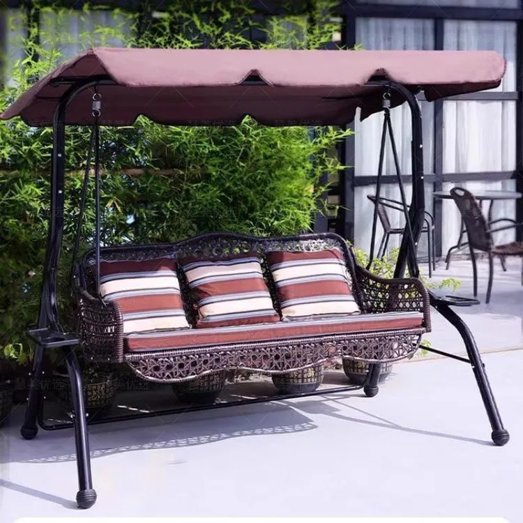 家用大人吊篮藤摇椅网红荡秋千双人吊床吊椅秋千户外庭院阳台室外