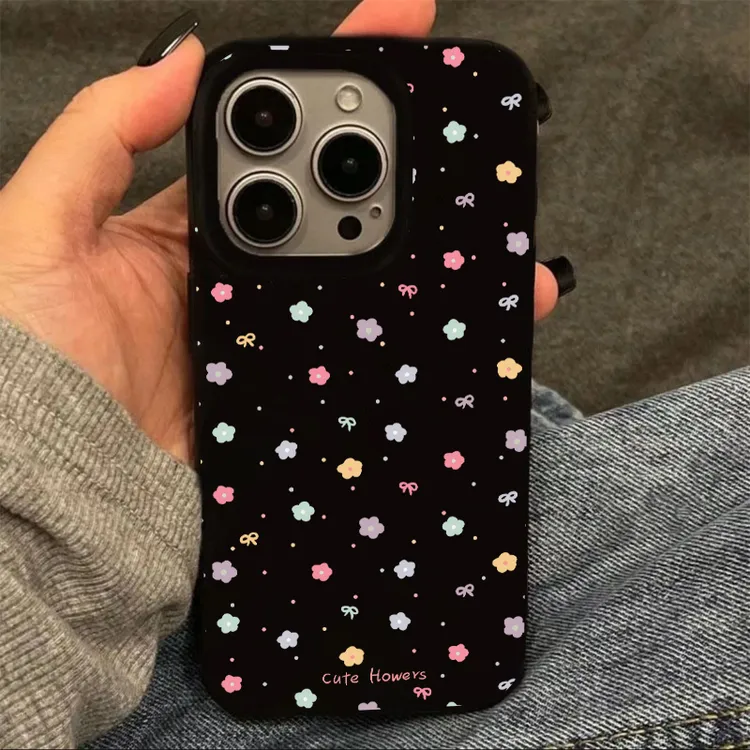 奥菲顿彩波点碎花适用iPhone16果冻手机软壳华为vivo小米15oppo套