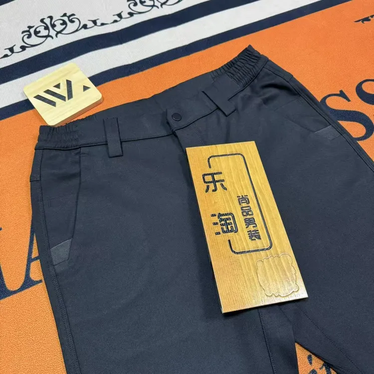 新款户外时尚男士休闲裤 经典黑色轻奢舒适 百搭直角裤简约2528