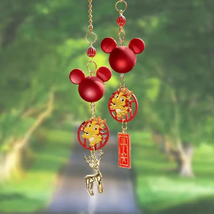 汽车内饰网红新款一路平安鹿高级感十二生肖吊扣挂坠饰品车载挂件