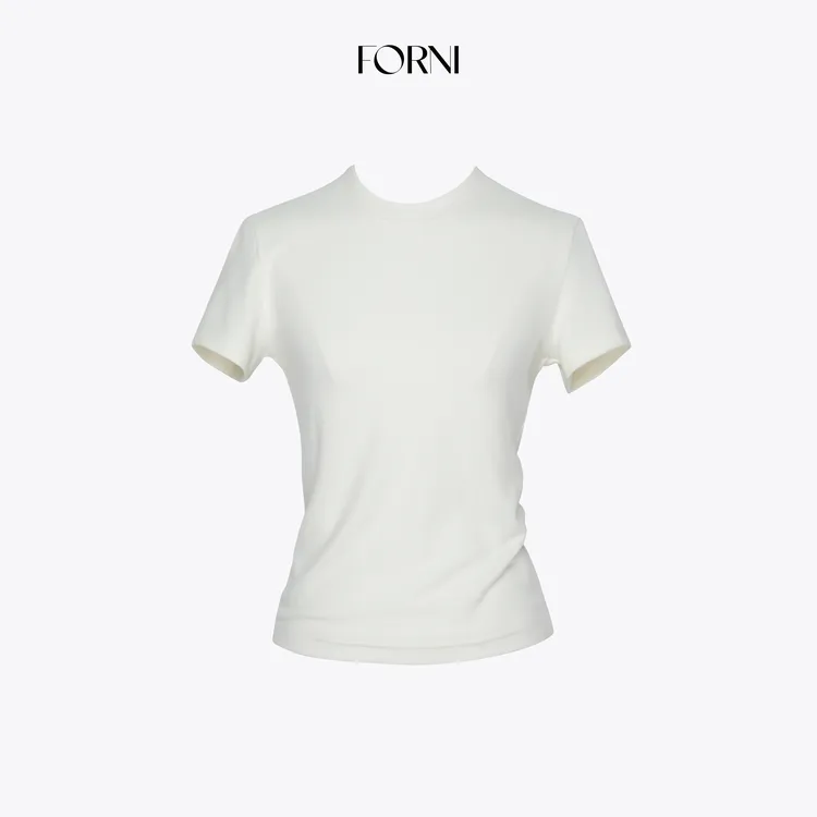 FORNI 绒绒tee 绒感兰精天丝羊毛修身收腰T恤