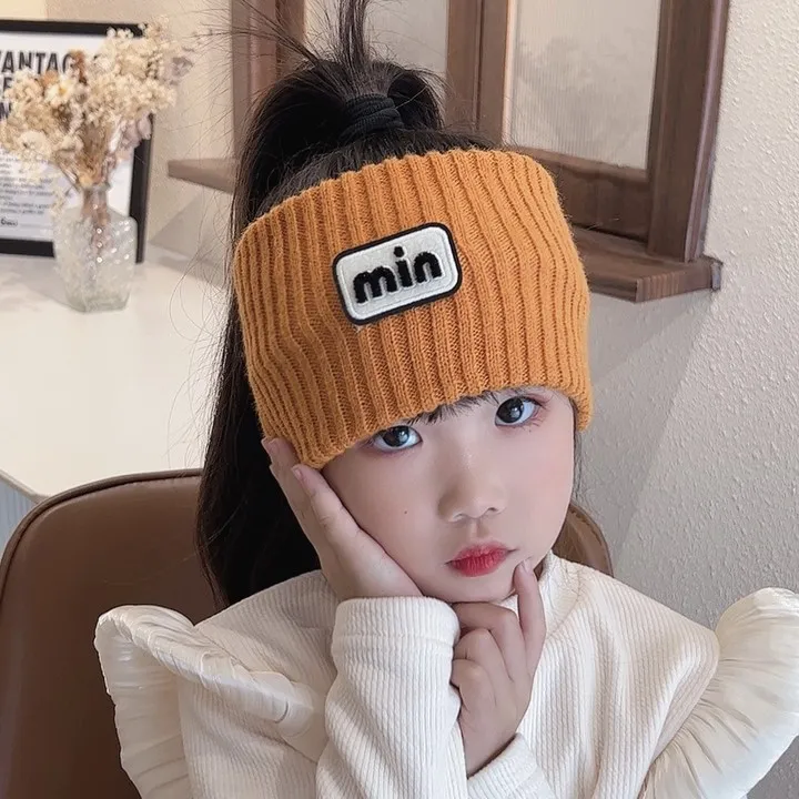【儿童】儿童针织毛线发带帽子针织百搭保暖韩版秋冬季护耳发带
