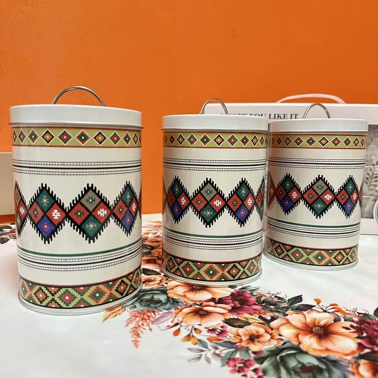 【简爱好物】轻奢复古家用大容量加厚带盖茶盐罐