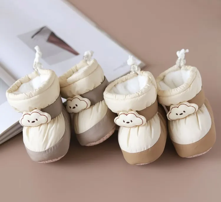 宝宝婴儿鞋中邦保暖加绒加厚0-6-12个月男女宝宝不掉秋冬季防风鞋