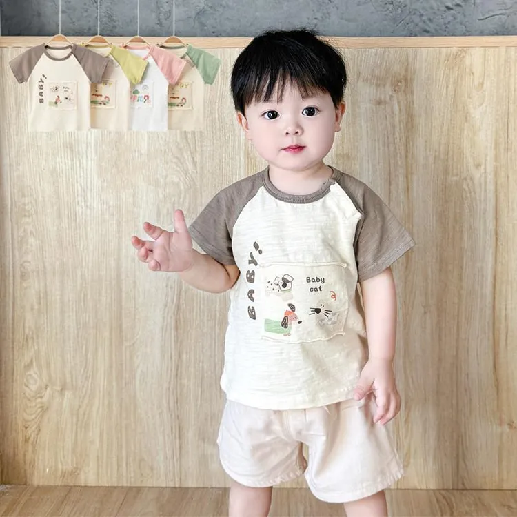 夏季儿童薄款短袖男女童纯棉T恤宝宝圆领卡通半袖打底衫休闲夏装