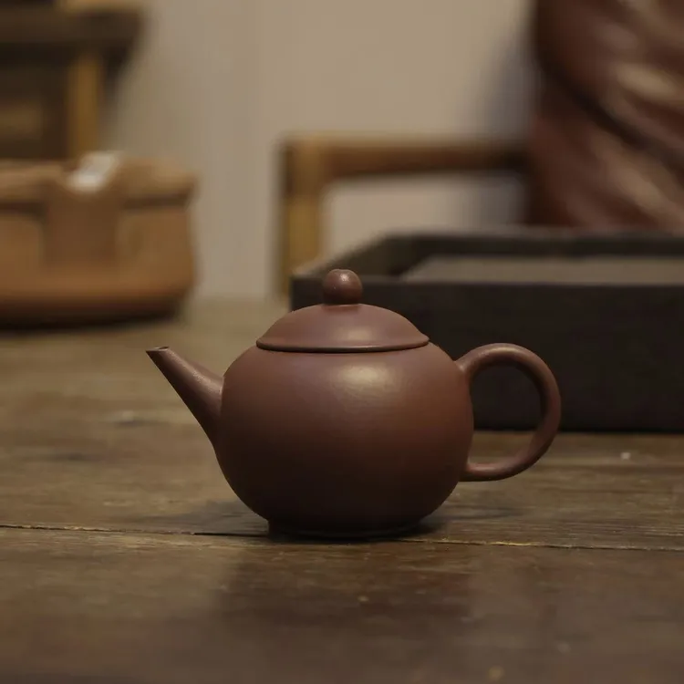老紫砂茶壶茶具紫砂壶厂工人制作高水平壶106CC