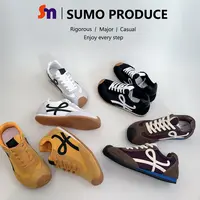 素陌上班夏季春季新款阿甘鞋女真皮时尚鞋百搭平底德训鞋鞋子2592