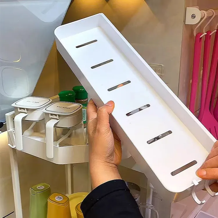 免打孔多层调味品厨房调料置物架壁挂式佐料收纳架多功能墙上挂钩