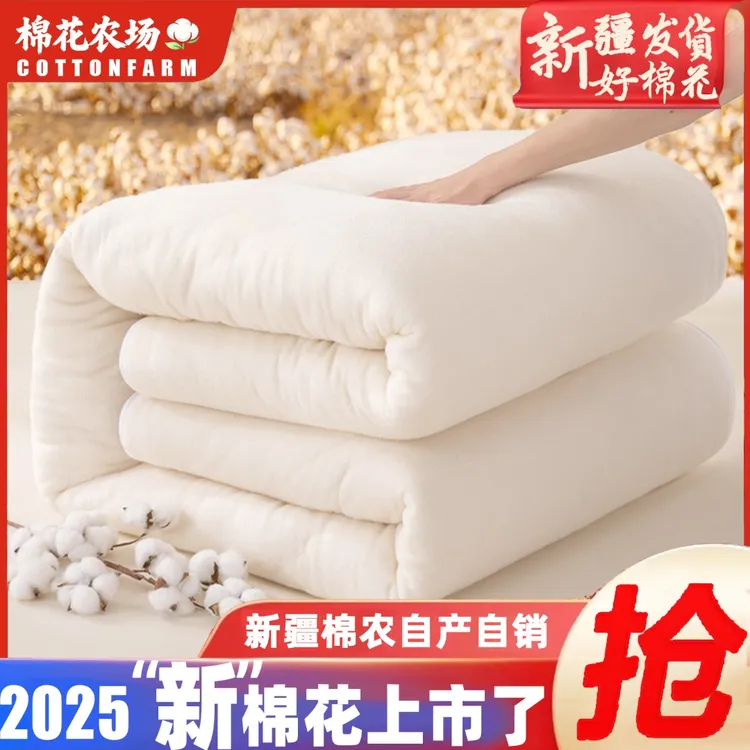 新疆棉被纯棉花被子被芯全棉被芯棉絮床垫褥子单双人冬被子
