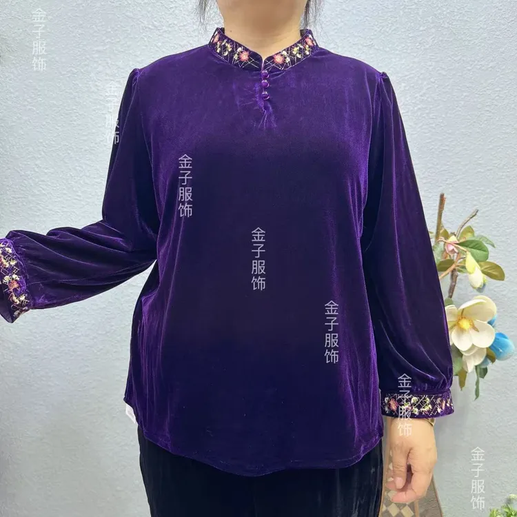 P0-2532上衣气质时尚休闲百搭中国风妈妈装