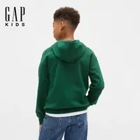 Gap男女童2025秋季新款logo立体印花抓绒连帽衫儿童装DR 795197