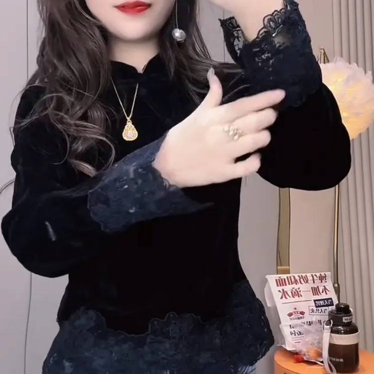 秋冬新款时尚修身显瘦百搭宽松大码长袖T恤女