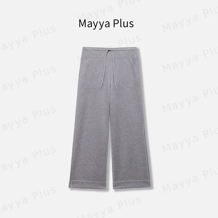 【遛弯裤】Mayya Plus麦芽定制秋季新款流光风休闲直筒裤子32537087