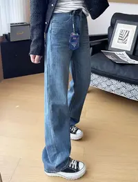 【黑标直筒靛蓝网力弹牛仔裤】镇店蓝牛