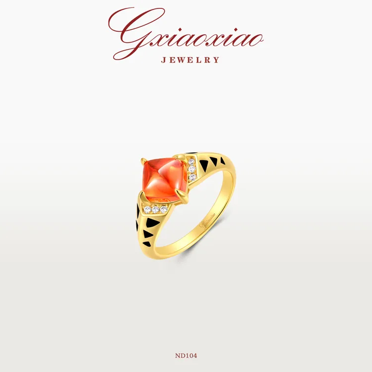 G XIAOXIAO戒指 【落日芬达】轻奢气质高级感菱形戒指 ND104