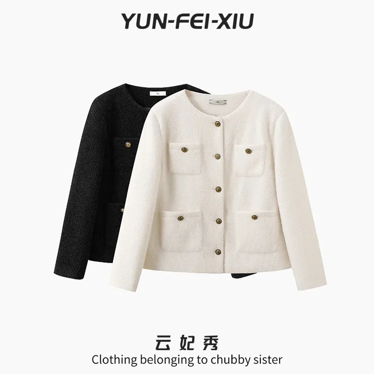 云妃秀大码女装外套时尚休闲微微胖洋气减龄气质显瘦宽松秋20728