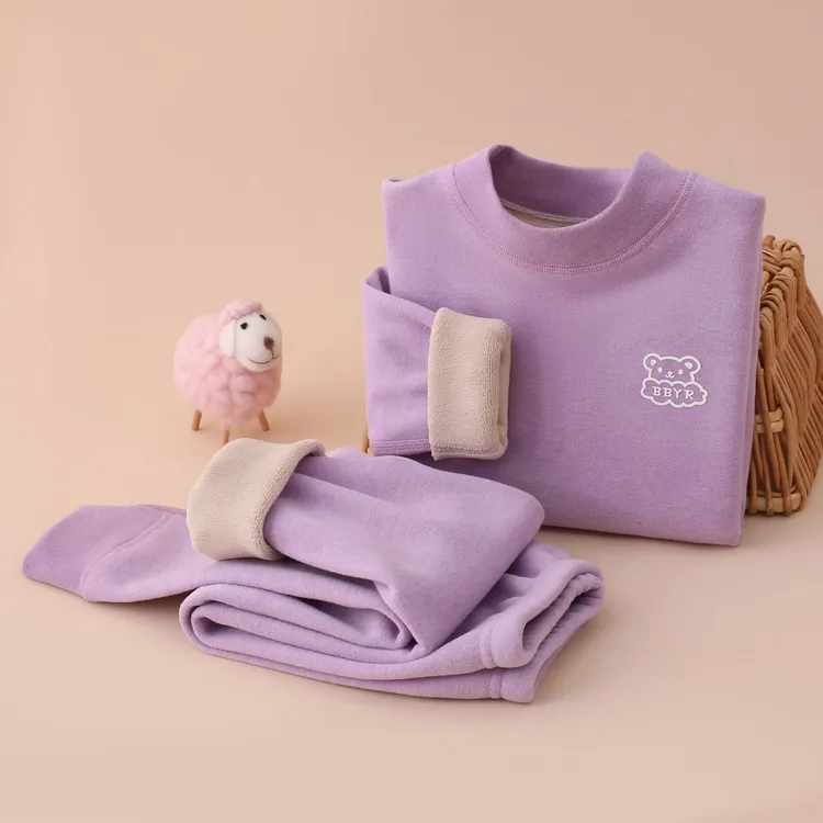 现货【特厚保暖】秋冬儿童内衣套装加厚睡衣奥利绒中大童秋衣秋裤