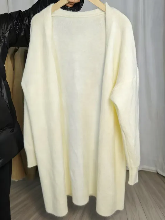 长款女针织慵懒风中长款毛针织衫毛衣时尚上衣均码